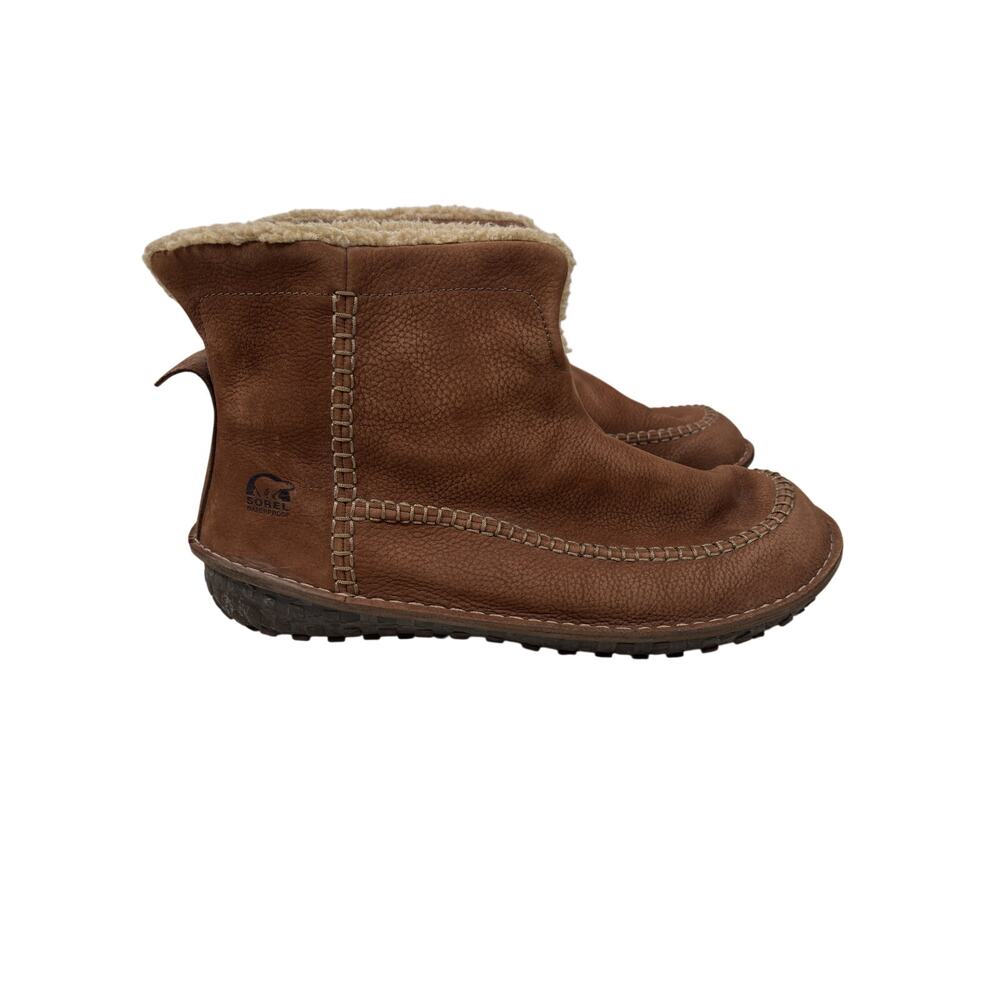 Sorel Bota Bag Boots Mens 14 Brown Thinsulate Lug Sole Moc Toe Suede